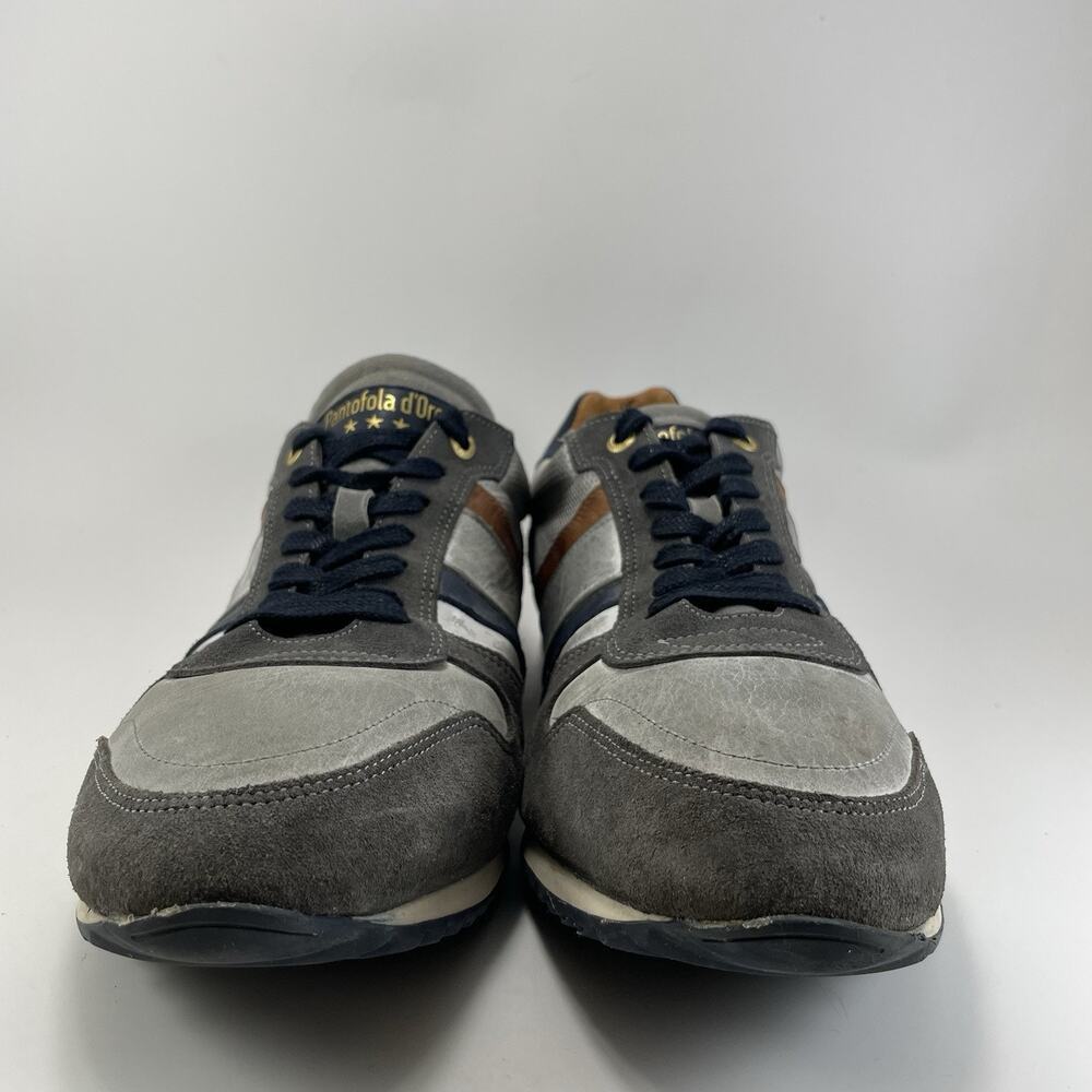 Pantofola d’Oro Rizza Low Trainers Mens Size 12, EU 45 Gray Blue Leather Suede - Picture 2 of 10